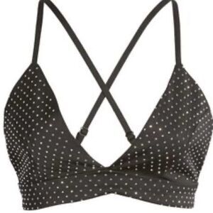 HEIRESS BEVERLY HILLS Crystal Bra Top stone bralette shirt cross cross half top